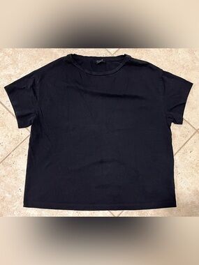 All Saints Men's Black Crewneck Cotton T-Shirt - Small S Oversized EUC $60